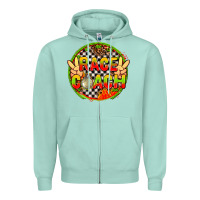 Seafoam Race coach with leopard and peace hand Zipper Hoodie - AdoDesignShop