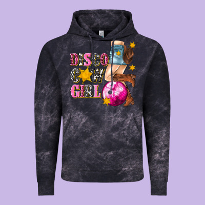 Vintage Hoodie disco cowgirl