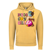 Vintage Mustard disco cowgirl Vintage Hoodie - texasbilliewilder