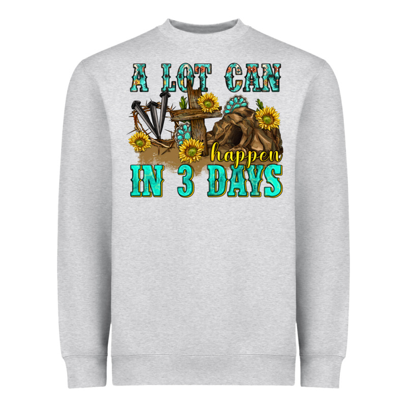 A Lot Can Happen In 3 Days Western Heavyweight Sweatshirt by texasbilliewilder | Teevron