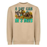 Mushroom a lot can happen in 3 days western Heavyweight Sweatshirt - texasbilliewilder