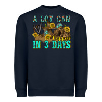 Navy a lot can happen in 3 days western Heavyweight Sweatshirt - texasbilliewilder