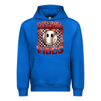 Cobalt baseball vibes smiley face Urban Hoodie - BarkalooDesign