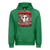 Emerald baseball vibes smiley face Urban Hoodie - BarkalooDesign