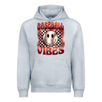 Heather Grey baseball vibes smiley face Urban Hoodie - BarkalooDesign