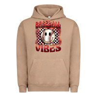 Pigment Burro baseball vibes smiley face Urban Hoodie - BarkalooDesign