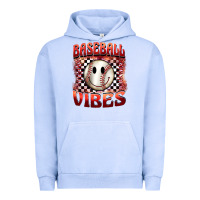 Pigment Grape Ice baseball vibes smiley face Urban Hoodie - BarkalooDesign
