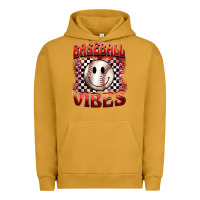 Pigment Peanut Butter baseball vibes smiley face Urban Hoodie - BarkalooDesign