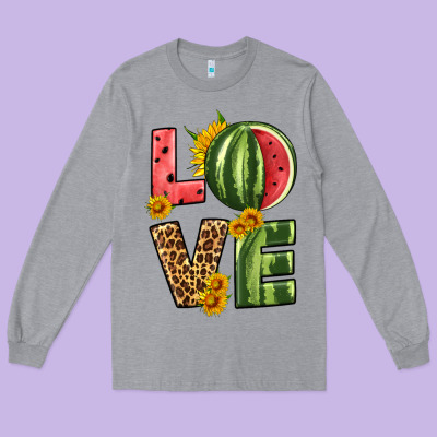 Love Watermelon Long Sleeve Tee Designed By Hra Design Shop
