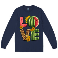 Navy love watermelon Long Sleeve Tee - HRA Design Shop