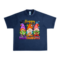 Navy happy hallothanksmas gnomes Urban Heavy Tee - texasbilliewilder