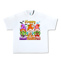 White happy hallothanksmas gnomes Urban Heavy Tee - texasbilliewilder