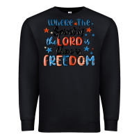 Black where the spirit of the lord is there is freedom Premium Sweatshirt - MaliasSmallBusiness