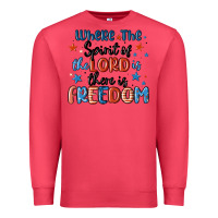 Cardinal where the spirit of the lord is there is freedom Premium Sweatshirt - MaliasSmallBusiness