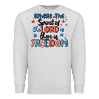 Dove Grey where the spirit of the lord is there is freedom Premium Sweatshirt - MaliasSmallBusiness