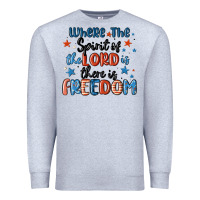 Heather Grey where the spirit of the lord is there is freedom Premium Sweatshirt - MaliasSmallBusiness