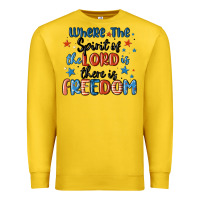 Lemon where the spirit of the lord is there is freedom Premium Sweatshirt - MaliasSmallBusiness