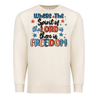 Sandshell where the spirit of the lord is there is freedom Premium Sweatshirt - MaliasSmallBusiness