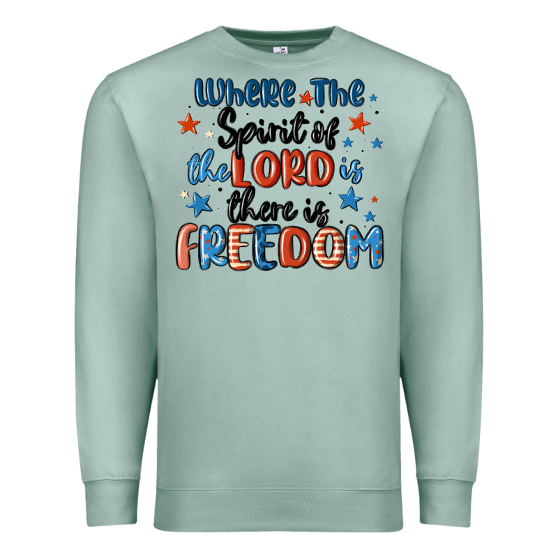 Where The Spirit Of The Lord Is There Is Freedom Premium Sweatshirt by MaliasSmallBusiness | Teevron