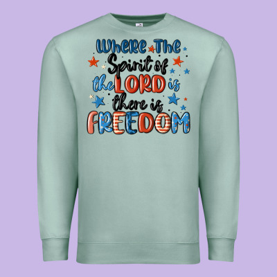 Where The Spirit Of The Lord Is There Is Freedom Premium Sweatshirt Designed By Maliassmallbusiness