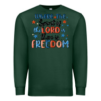 Sports Green where the spirit of the lord is there is freedom Premium Sweatshirt - MaliasSmallBusiness
