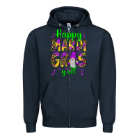 Navy happy mardi gras y'all gnome Zipper Hoodie - JahusDesignShop