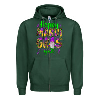 Sports Green happy mardi gras y'all gnome Zipper Hoodie - JahusDesignShop