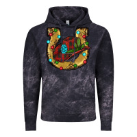 Cloud Black Christmas Horseshoe Vintage Hoodie - RanaPortraitStore