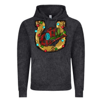 Vintage Black Christmas Horseshoe Vintage Hoodie - RanaPortraitStore