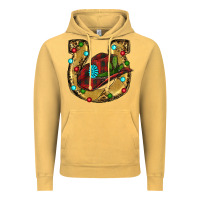 Vintage Mustard Christmas Horseshoe Vintage Hoodie - RanaPortraitStore