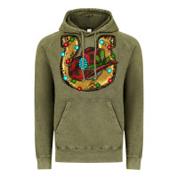 Vintage Olive Christmas Horseshoe Vintage Hoodie - RanaPortraitStore