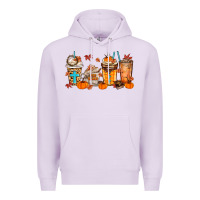 Lilac give thanks coffee cups Premium Hoodie - MaliasSmallBusiness