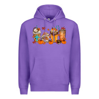 Purple give thanks coffee cups Premium Hoodie - MaliasSmallBusiness