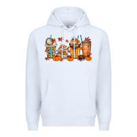 White give thanks coffee cups Premium Hoodie - MaliasSmallBusiness