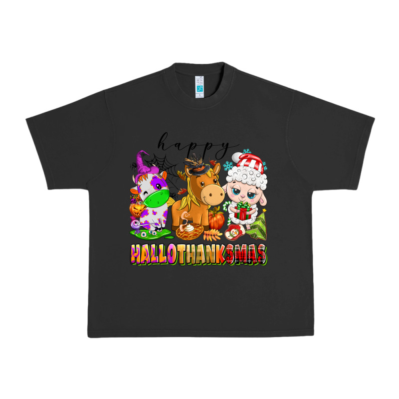 Happy Hallothanksmas Farm Animals Urban Heavy Tee by texasbilliewilder | Teevron