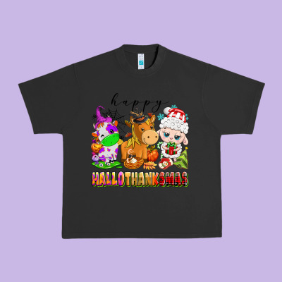 Happy Hallothanksmas Farm Animals Urban Heavy Tee Designed By Texasbilliewilder