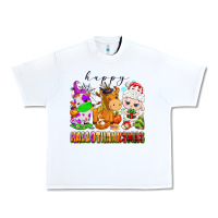 White happy hallothanksmas farm animals Urban Heavy Tee - texasbilliewilder