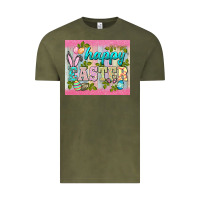Vintage Olive happy easter mousepad Vintage Tee - BarkalooDesign