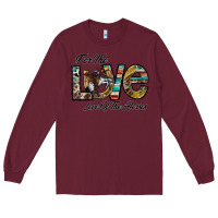 Burgundy for the love love of the horses Long Sleeve Tee - CowhideDigitalArt