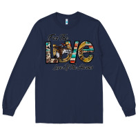 Navy for the love love of the horses Long Sleeve Tee - CowhideDigitalArt