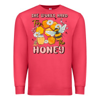 Cardinal she works hard for the honey Premium Sweatshirt - MaliasSmallBusiness