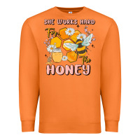 Carrot she works hard for the honey Premium Sweatshirt - MaliasSmallBusiness