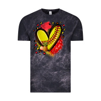Cloud Black fruits and softball heart Vintage Tee - Zillion Design Studio