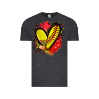 Vintage Black fruits and softball heart Vintage Tee - Zillion Design Studio