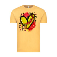 Vintage Mustard fruits and softball heart Vintage Tee - Zillion Design Studio