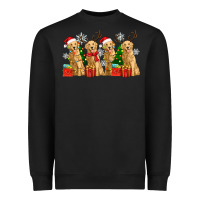 Black golden dogs with christmas Heavyweight Sweatshirt - Zillion Design Studio