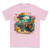 Bubblegum Pink farm truck farm animals Classic Tee - FaDigitalArtStudio