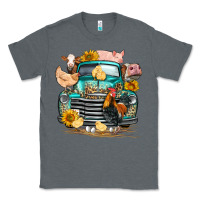 Charcoal Heather farm truck farm animals Classic Tee - FaDigitalArtStudio