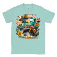 Seafoam farm truck farm animals Classic Tee - FaDigitalArtStudio
