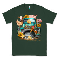 Sports Green farm truck farm animals Classic Tee - FaDigitalArtStudio